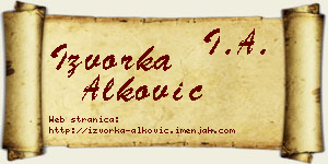 Izvorka Alković vizit kartica